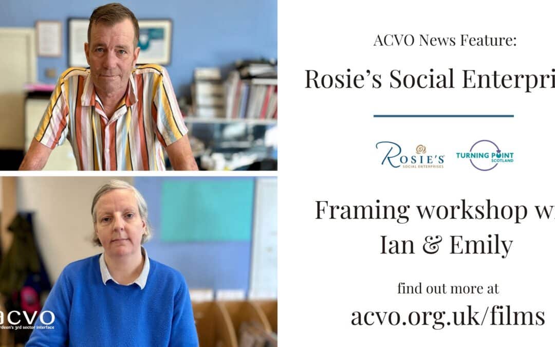 Rosie’s Social Enterprises: Framing Workshop with Ian & Emily